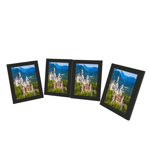 FixtureDisplays® 22020-8X10-4PK-FBA Rechteckiger Bilderrahmen aus Holz, 20,3 x 25,4 cm, mit Acryllinse, Tischschilderhalter, Literaturanzeige, 20,3 x 25,4 cm, 4 Stück von FixtureDisplays