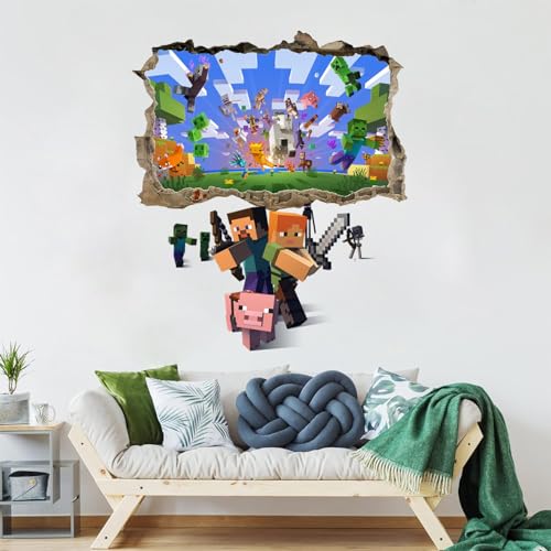 Fizdoqg Wandtattoo Kinderzimmer Poster 30x75 cm Wandaufkleber Kinderzimmer Tapete, Wandtattoo Gaming Jungen Videospiel Wandsticker für Babyzimmer Wohnzimmer Schlafzimmer von Fizdoqg