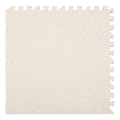 Baby-Puzzle-Boden, Kinderteppich, Schaumstoffdecke, Lernspielzeug, Spielmatte für Kinder, 30 x 1 cm, Beige, 8 Stück von Fjnbbiot