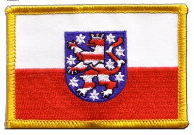 Aufnäher Patch Flagge Deutschland Thüringen - 8 x 6 cm von Flaggenfritze