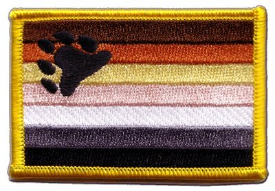 Aufnäher Patch Flagge Gay Pride Bear - 8 x 6 cm von Flaggenfritze