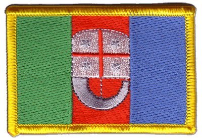 Aufnäher Patch Flagge Italien Ligurien - 8 x 6 cm von Flaggenfritze