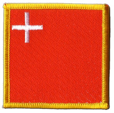 Aufnäher Patch Flagge Schweiz Kanton Schwyz - 7 x 7 cm von Flaggenfritze