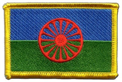 Aufnäher Patch Flagge Sinti und Roma - 8 x 6 cm von Flaggenfritze