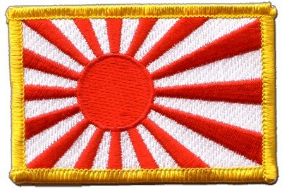 Aufnäher gestickt Flagge Japan 2. Weltkrieg 8 x 6 cm von Flaggenfritze