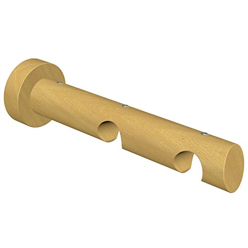 Flairdeco Träger offen für 20 mm Ø Gardinenstange, 2-läufig, Holz, Buche lackiert Flairdeco Träger offen für 20 mm Ø Gardinenstange, 2-läufig, Holz, Buche lackiert von Flairdeco