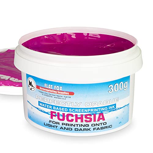 Flat Fox Siebdruck-Tinte auf Wasserbasis (Fuchsia, 300 g) von Flat Fox