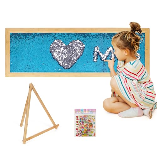 Flenpptly Sensory Wall | Sensorische Wandpaneel für Kinder | Paillettenstoff Sensorische Wand | Wendbarer Paillettenstoff | Pailletten-Flip-Stoff | Sensorisches Wandpaneel | Wandsensorische Tafel von Flenpptly