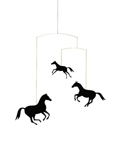 Flensted f118 Horses Mobile, Stahl, schwarz, 44x48cm von Flensted Mobiles