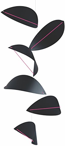 Flensted Mobiles 150s Kites, Black Mobile, schwarz/pink, 80x38cm von Flensted Mobiles