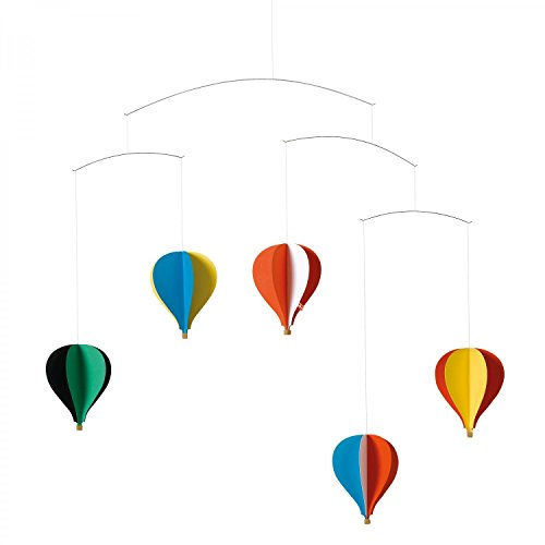 Flensted Mobiles Balloon 5 Mobile, Stahl, Mehrfarbig, 53x62 cm von Flensted Mobiles