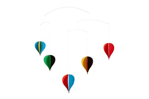 Flensted Mobiles Balloon 5 Mobile, Stahl, Mehrfarbig, 53x62 cm von Flensted Mobiles