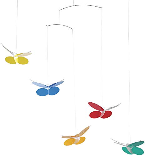 Flensted Mobiles Butterflies Mobile, Stahl, Mehrfarbig, 68x45 cm von Flensted Mobiles
