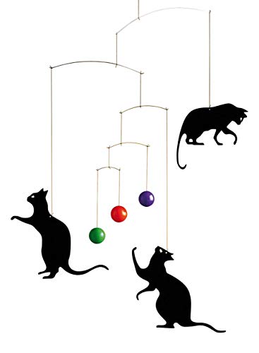 Flensted Mobiles Feline Mobile, Stahl, Mehrfarbig, 50x45 cm von Flensted Mobiles