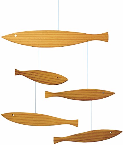 Flensted Mobiles Floating Fish pine 27x37cm von Flensted Mobiles