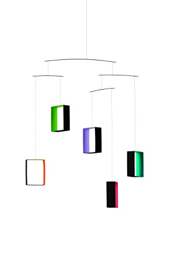 Flensted Mobiles Perspectives Mobile, Stahl, schwarz/Mehrfarbig, 60x45 cm von Flensted Mobiles