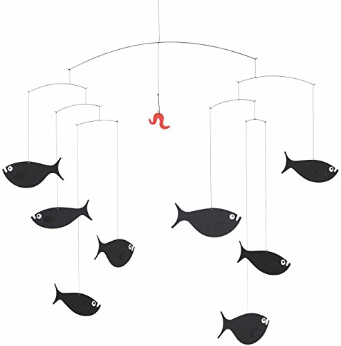 Flensted Mobiles Shoal of Fish Mobile, Stahl, Mehrfarbig, 45x60 cm von Flensted Mobiles