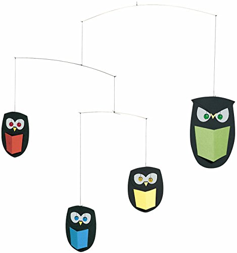 Flensted f051 The Wisest Owls Mobile, Stahl, Mehrfarbig, 43x45cm von Flensted Mobiles