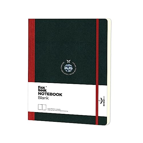 Flexbook Notizbuch-Note 192 Seiten liniert Glatte Seiten 17 x 24 cm Couverture Noire/Dos Rouge von Flexbook