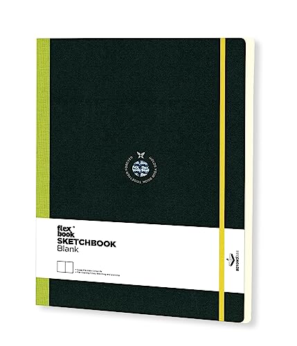 Flexbook Notizbuch-Note Spezial Skizzenbuch 96 Seiten 22 x 31 cm Couverture Noire/Dos Vert Anis von Flexbook