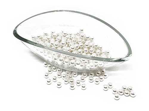 25 x Perlen 12mm ohne Loch!! - basteln Deko Dekoperlen Wachsperlen - Set Weiss von FlexiStore