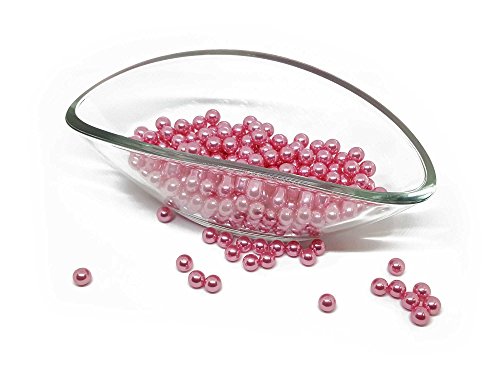 FlexiStore 100 x Perlen 12mm ohne Loch!! - basteln Deko Dekoperlen Wachsperlen - Set Pink von FlexiStore