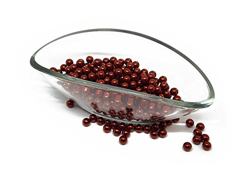 FlexiStore 25 x Perlen 12mm ohne Loch!! - basteln Deko Dekoperlen Wachsperlen - Set Bordeaux Rot von FlexiStore