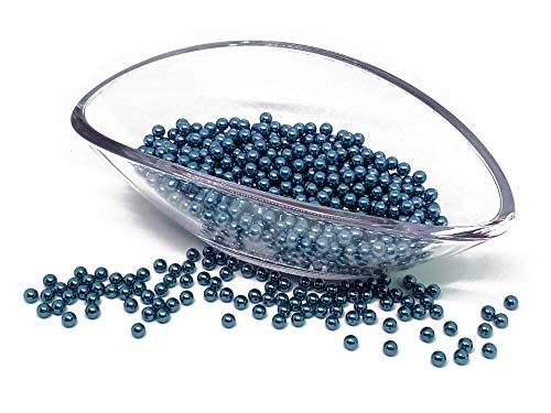 FlexiStore 25 x Perlen 8mm ohne Loch!! - basteln Deko Dekoperlen Wachsperlen - Set Blau von FlexiStore