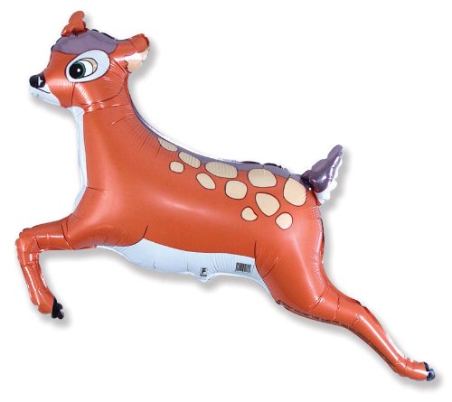 Gazelle Dschungel Bauernhof Tier Regenwald Folienballons XL 91.4 cm x 91.4 cm Groß Kindergeburtstag Party Dekoration Geeignet für Luft oder Helium von Flexmetal