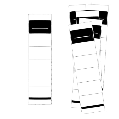 Fleymu 100 Stück Ordnerrückenschild Selbstklebend, für Schmale Ordner I Aufkleber für Ordnerrücken Selbstklebend, Weiß Ordner Rückenschilder, Ordner Etiketten 3.6 * 19 cm für 5 cm Schmale Ordner von Fleymu