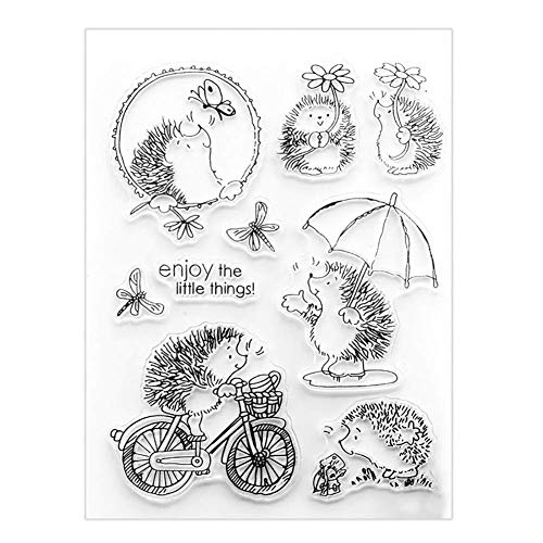 Fliyeong Schöne Radfahren Igel Silikon Clear Stamper DIY Scrapbooking Karte Album Decor DIY benutzerdefinierte PVC Umweltsiegel Stempel Werkzeug hohe Qualität von Fliyeong