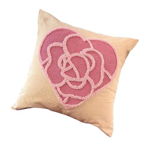 Flkiglm Gestickte Kissenbezüge, Stickkissen-Set,Kissenbezüge Bauernhaus - Sofa-Kissenbezug, Blumen-Kissenbezug, Überwurf-Kissenbezüge mit Stickgarn und Rahmen von Flkiglm