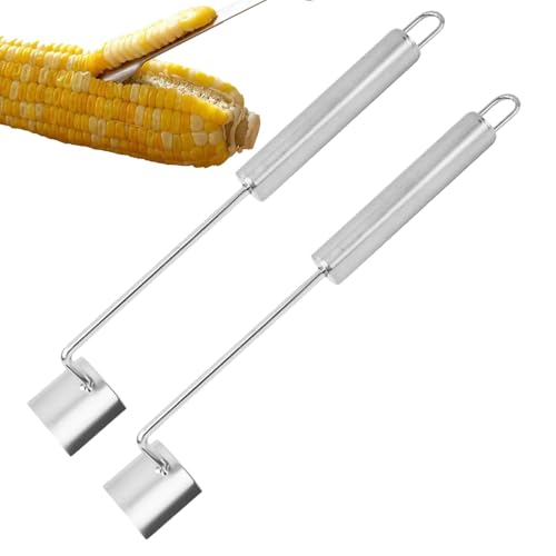 Maisschucker, Mais -Kernel -Entfernungswerkzeug - 2-Pack-Maisschalen | Peeling Gadget, Küchenkernscheide, Haushaltsfahrer für das Essen im Freien von Flkiglm