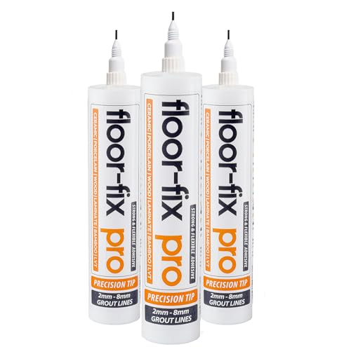 Floor-Fix Pro 300 ml – Injektionskleber | Reparatur von losen und hohlen Fliesen | Inklusive Injektionsspitze + Anti-Verstopfungskappe (3) von Floor-Fix Pro