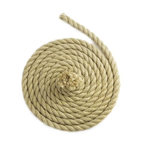 Floordirekt Juteseil Kletterseil 10m 10mm Dicke Juteschnur, Tau Seil aus 100% Natur Jute extra Starke Juteband Schnur, Kordel Garn für Sport, Garten Dekoration, Bastelarbeiten Kratzbaum von Floordirekt