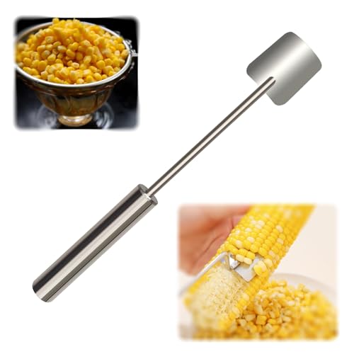 FloralGrace 1 Stück 2024 Neue Magischer Abisolierer Maisschäler Maiskolben Schäler Aus Edelstahl Sparschäler Edelstahl Corn Stripper Corn Peeler Küchenhelfer von FloralGrace