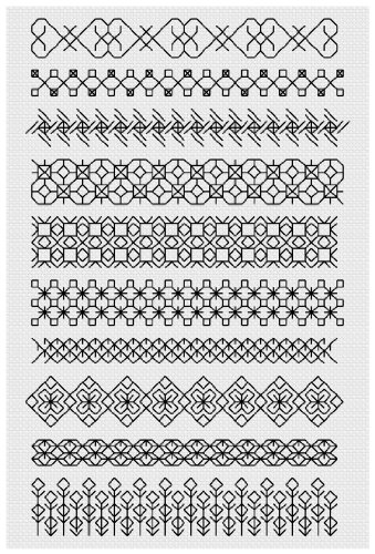 Blackwork Tester-Stick-Set von Florashell Needlecrafts