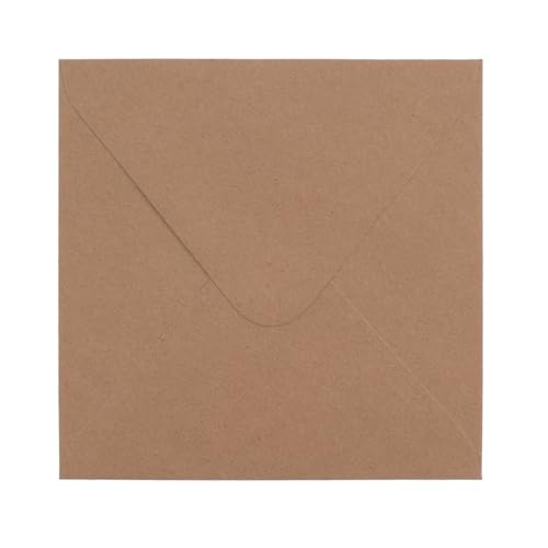 Florence Briefumschläge Kraft - 120 gms - Selbstklebende Umschläge Ohne Fenster - für Briefpapier, Karten Basteln, Einladungen und Postkarten - 14 x 14 cm von Florence