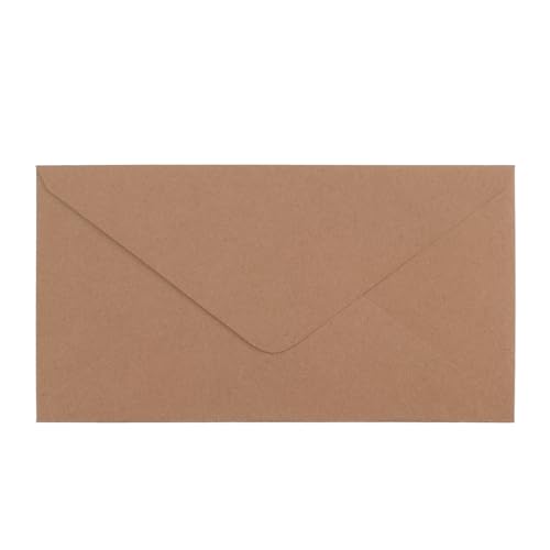 Florence Briefumschläge Kraft - 120 gms - Selbstklebende Umschläge Ohne Fenster - für Briefpapier, Karten Basteln, Einladungen und Postkarten - 21 x 11 cm von Florence