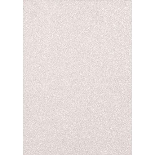 Florence Glitzerkarton, farbiger Karton, A4, Silber, 5 Blatt Bastelpapier, Scrapbook-Papier für Kartenherstellung und andere Papierbastelarbeiten, 250 g/m² von Florence