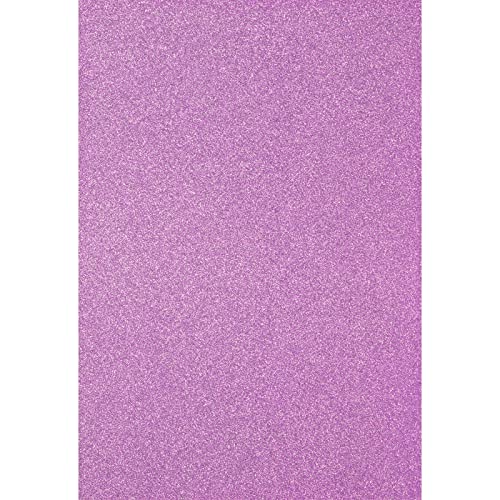 Florence Glitzerpapier zum Basteln - Lavendel - Violett - Papierbasteln 5 Stück - A4 Bastelpapier mit Glitzer für Scrapbooking, Stanzen und Kartengestaltung - 250 gsm von Florence