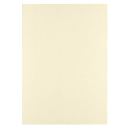 Florence Leinenkarton Beige 250 g – Kartengestaltung - A4 - Raffia - Scrapbooking Bedarf - Schwergewichtig, Reißfest - Erstellen Sie Elegante Einladungen, Geschenkboxen und Kunstprojekte von Florence