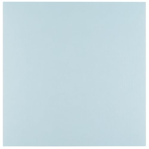 Florence Leinenkarton Blau 250 g – Kartengestaltung - 30,5 x 30,5 cm - Glacier - Scrapbooking Bedarf - Schwergewichtig, Reißfest - Erstellen Sie Elegante Einladungen, Geschenkboxen und Kunstprojekte von Florence