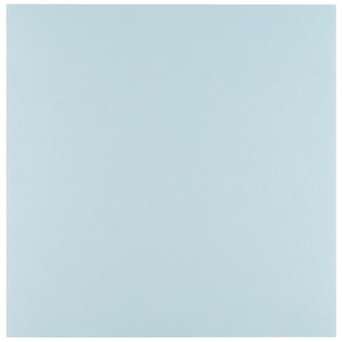 Florence Leinenkarton Blau 250 g – Kartengestaltung - 30,5 x 30,5 cm - Glacier - Scrapbooking Bedarf - Schwergewichtig, Reißfest - Erstellen Sie Elegante Einladungen, Geschenkboxen und Kunstprojekte von Florence
