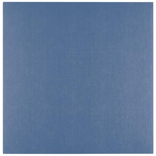 Florence Leinenkarton Blau 250 g – Kartengestaltung - 30,5 x 30,5 cm - Maritime - Scrapbooking Bedarf - Schwergewichtig, Reißfest - Erstellen Sie Elegante Einladungen, Geschenkboxen und Kunstprojekte von Florence