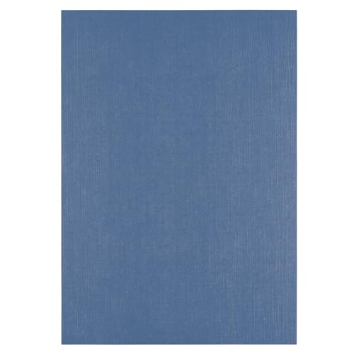 Florence Leinenkarton Blau 250 g – Kartengestaltung - A4 - Maritime - Scrapbooking Bedarf - Schwergewichtig, Reißfest - Erstellen Sie Elegante Einladungen, Geschenkboxen und Kunstprojekte von Florence