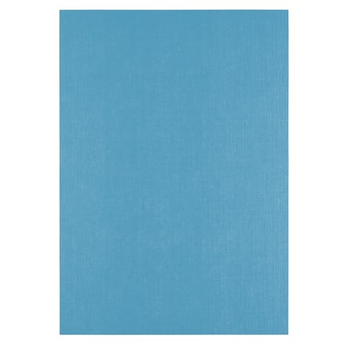 Florence Leinenkarton Blau 250 g – Kartengestaltung - A4 - Mountain Lake - Scrapbooking Bedarf - Schwergewichtig, Reißfest - Erstellen Sie Elegante Einladungen, Geschenkboxen und Kunstprojekte von Florence