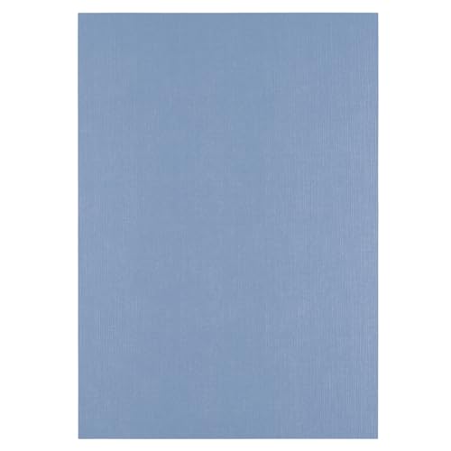 Florence Leinenkarton Blau 250 g – Kartengestaltung - A4 - Steel - Scrapbooking Bedarf - Schwergewichtig, Reißfest - Erstellen Sie Elegante Einladungen, Geschenkboxen und Kunstprojekte von Florence
