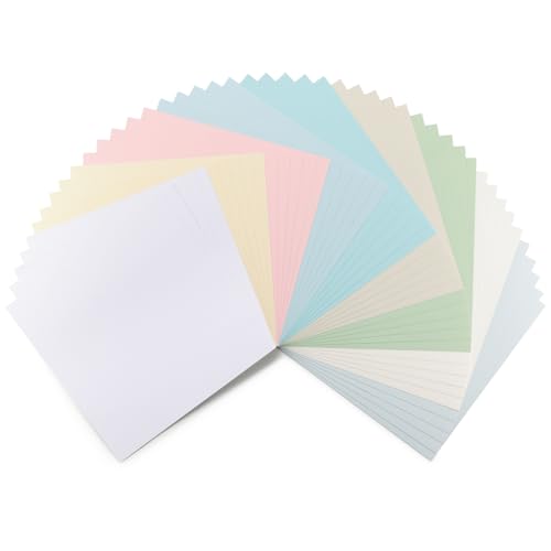 Florence Leinenkarton Pastell 250 g – Kartengestaltung - 30,5 x 30,5 cm - Scrapbooking Bedarf - Schwergewichtig, Reißfest - Erstellen Sie Elegante Einladungen, Geschenkboxen und Kunstprojekte von Florence