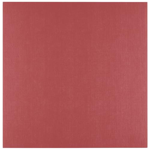 Florence Leinenkarton Rot 250 g – Kartengestaltung - 30,5 x 30,5 cm - Cassis - Scrapbooking Bedarf - Schwergewichtig, Reißfest - Erstellen Sie Elegante Einladungen, Geschenkboxen und Kunstprojekte von Florence